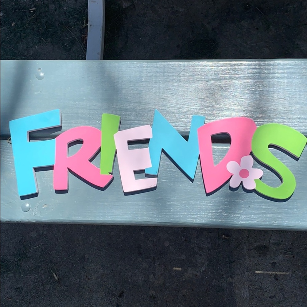 Little girls FRIENDS wall sign decor